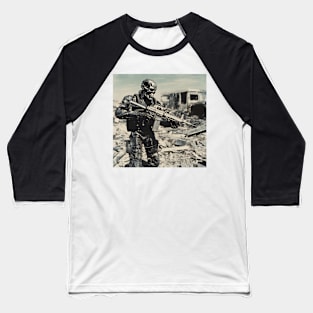 Cyborg Soldier Baseball T-Shirt